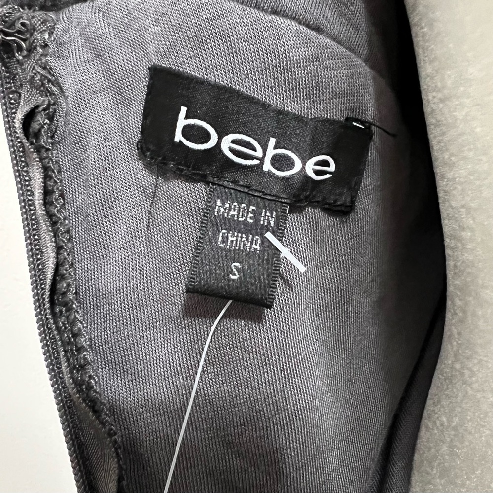 Bebe Tory Shirred Microsuede Dress - Picture 11 of 13